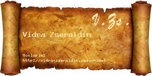 Vidra Zseraldin névjegykártya