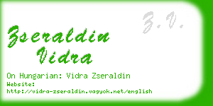 zseraldin vidra business card